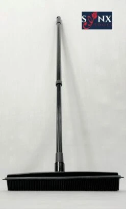 Synx Tools Zachte Bezem Rubberen Zwart 30cm Vloertrekker Binnen Bezem - Pet Hair Remover Bezems - Huisdierhaar Verwijderaar En Kappersbezem Met Steel - Vloertrekkers Met Bezemsteel - Vloertrekker Badkamer - 60/120 Cm Steel -Tuingereedschaps Winkel 729x1200
