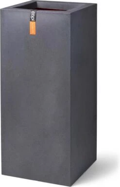 Capi Europe - Bloempot Rechthoek Smooth NL - 36x36x79 - Zwart - Voor Binnen En Buiten - KBL952 -Tuingereedschaps Winkel 769x1200