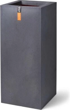 Capi Europe - Bloempot Rechthoek Smooth NL - 36x36x79 - Zwart - Voor Binnen En Buiten - KBL952 -Tuingereedschaps Winkel 770x1200