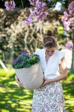 Capi Europe - Bloempot Bol Waste Rib NL - 35x34 - Terrazzo Beige - Voor Binnen En Buiten - KTBR932 -Tuingereedschaps Winkel 799x1200 85