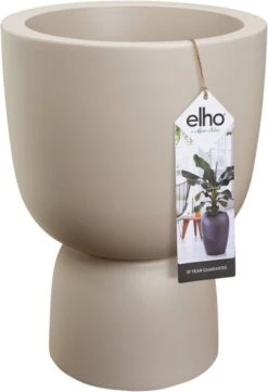 Elho Pure Coupe 35 - Bloempot Voor Binnen & Buiten - Ø 34.9 X H 49.0 Cm - Beige/Balanced Beige -Tuingereedschaps Winkel 820x1200 2