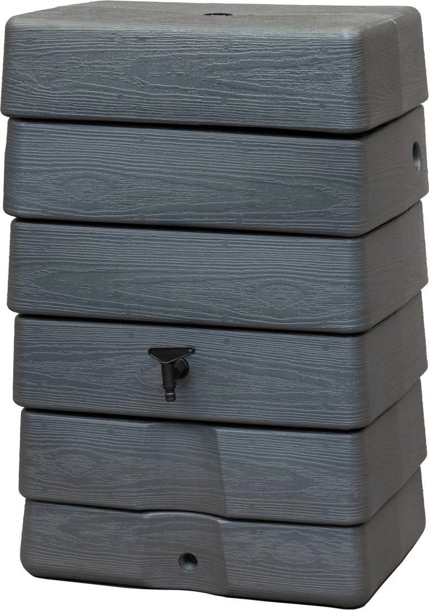 Antraciet Muurtank 168L | Rechthoekige Regenton | Compleet Met Accessoires 2 Antraciet Muurtank 168L | Rechthoekige Regenton | Compleet Met Accessoires - Afbeelding 2
