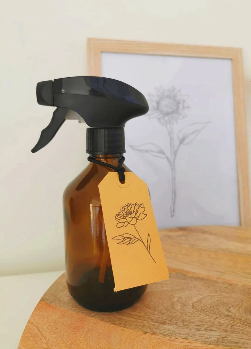 24DOTS Living Plantenspuit | 300 Ml Bruin Amber Glas | Plantensproeier | Plantenspuit Binnen | Waterverstuiver | Vernevelaar 2 24DOTS Living Plantenspuit | 300 Ml Bruin Amber Glas | Plantensproeier | Plantenspuit Binnen | Waterverstuiver | Vernevelaar - Afbeelding 2