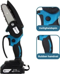 NovarGarden® Mini Kettingzaag NG1 - Met 2x Accu - Takkenzaag - Snoeizaag - Electrisch - Handzaag - Boomzaag - 21V -Tuingereedschaps Winkel 970x1200 7