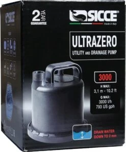 Sicce Ultra Zero - Vlakzuiger - Dompelpomp - Wateroverlast - 3000 L/h -Tuingereedschaps Winkel 998x1200 1